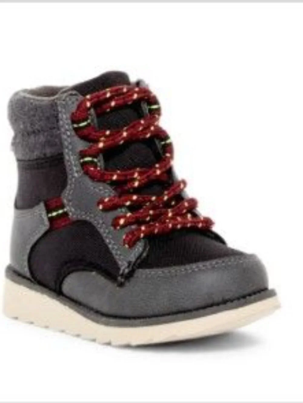 OshKosh B'gosh Toddler Boys Shoes Boots Hunter Grey Casual Fall Winter Sz 6 6T - Picture 9 of 14